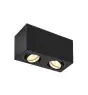 SLV Triledo Doppelt Deckenleuchte Aluminium Schwarz | Geeignet für 2x GU10 